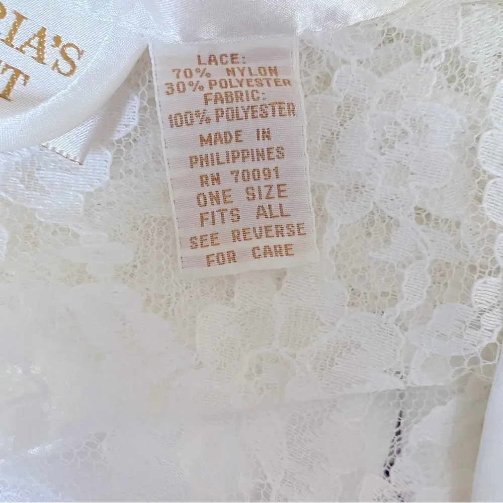Victoria Secret Lace Robe Vintage Gold Label One Size